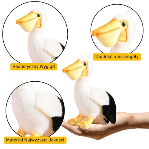 Pluszowy Pelikan Ptak Pluszak Maskotka Przytulanka 24cm LEAN Toys Pluszowy Pelikan Ptak Pluszak Maskotka Przytulanka 24cm LEAN Toys