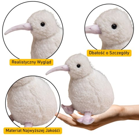 Pluszowy Ptak Kiwi Pluszak Maskotka Przytulanka Biały 17cm LEAN Toys Pluszowy Ptak Kiwi Pluszak Maskotka Przytulanka Biały 17cm LEAN Toys