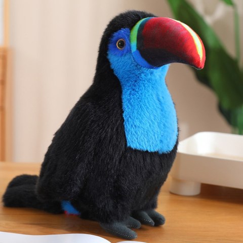 Pluszowy Ptak Tukan Pluszak Maskotka Przytulanka Niebieski 30cm LEAN Toys Pluszowy Ptak Tukan Pluszak Maskotka Przytulanka Niebieski 30cm LEAN Toys