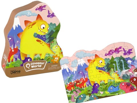 Puzzle Dinozaur Wulkan 48 Elementów LEAN Toys Puzzle Dinozaur Wulkan 48 Elementów LEAN Toys