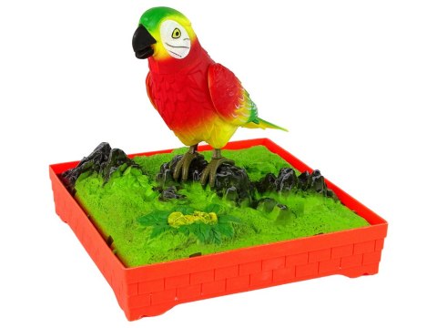 Śpiewająca Kolorowa Papuga Z Klatką LEAN Toys Śpiewająca Kolorowa Papuga Z Klatką LEAN Toys