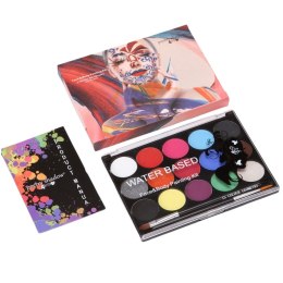 Zestaw Do Malowania Twarzy I Ciała 15 Kolorów 2 Pędzelki LEAN Toys