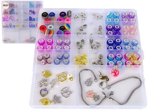 Zestaw Koralików Do Robienia Biżuterii Kolorowe Koraliki LEAN Toys Zestaw Koralików Do Robienia Biżuterii Kolorowe Koraliki LEAN Toys