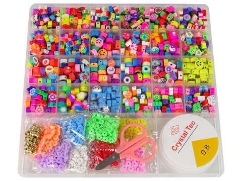 Zestaw Koralików Do Robienia Biżuterii Różne Wzory Buźki Literki LEAN Toys Zestaw Koralików Do Robienia Biżuterii Różne Wzory Buźki Literki LEAN Toys