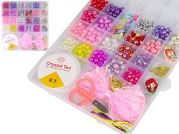 Zestaw Koralików Do Robienia Biżuterii Różowa Kokarda LEAN Toys