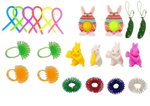 Zestaw Zabawek Wielkanocnych Fidget Toys Antystresowe 29 Elementów LEAN Toys Zestaw Zabawek Wielkanocnych Fidget Toys Antystresowe 29 Elementów LEAN Toys