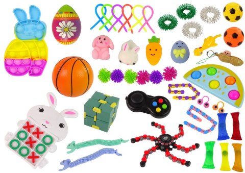 Zestaw Zabawek Wielkanocnych Fidget Toys Pop It Squishy Antystresowe 42 Elementy LEAN Toys Zestaw Zabawek Wielkanocnych Fidget Toys Pop It Squishy Antystresowe 42 Elementy LEAN Toys