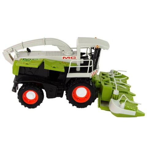 Zielony Kombajn Ruchome Części Duży Heder do Kukurydzy MC 7166 LEAN Toys Zielony Kombajn Ruchome Części Duży Heder do Kukurydzy MC 7166 LEAN Toys