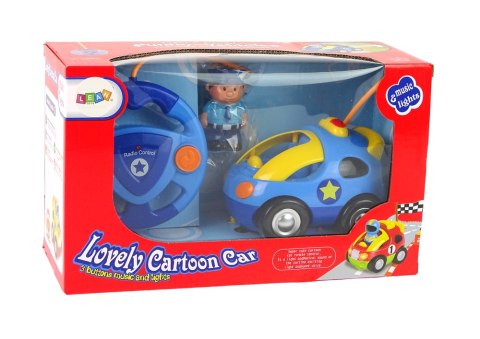 Auto Dla Malucha Policja Zdalnie Sterowane R/C Światło Dźwięk LEAN Toys Auto Dla Malucha Policja Zdalnie Sterowane R/C Światło Dźwięk LEAN Toys