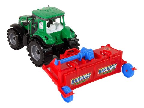 Ciągnik Z Pługiem Napęd Frykcyjny Czerwony LEAN Toys Ciągnik Z Pługiem Napęd Frykcyjny Czerwony LEAN Toys