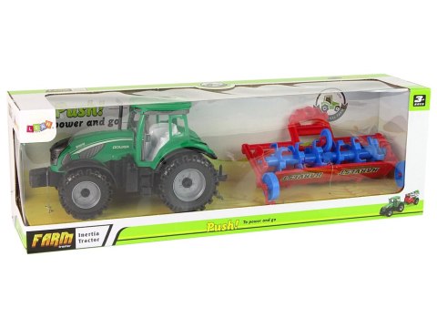 Ciągnik Z Pługiem Napęd Frykcyjny Czerwony LEAN Toys Ciągnik Z Pługiem Napęd Frykcyjny Czerwony LEAN Toys
