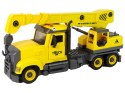 Ciężarówka Dźwig do Rozkręcania i Skręcania Żółta LEAN Toys