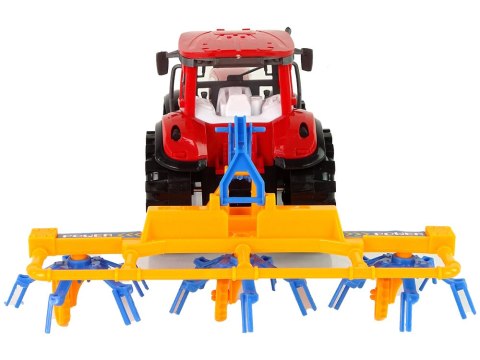 Czerwony Ciągnik ze Zgrabiarką Napęd Frykcyjny LEAN Toys Czerwony Ciągnik ze Zgrabiarką Napęd Frykcyjny LEAN Toys