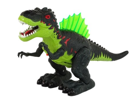 Dinozaur Zieje Ogniem Para Wodna Świeci Na Baterie Zielony LEAN Toys Dinozaur Zieje Ogniem Para Wodna Świeci Na Baterie Zielony LEAN Toys