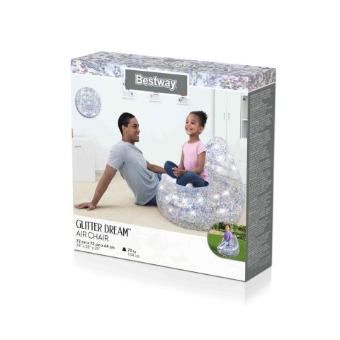 Dmuchany Fotel Brokatowy 72 x 72 x 64 cm Bestway 75105 Bestway Dmuchany Fotel Brokatowy 72 x 72 x 64 cm Bestway 75105 Bestway