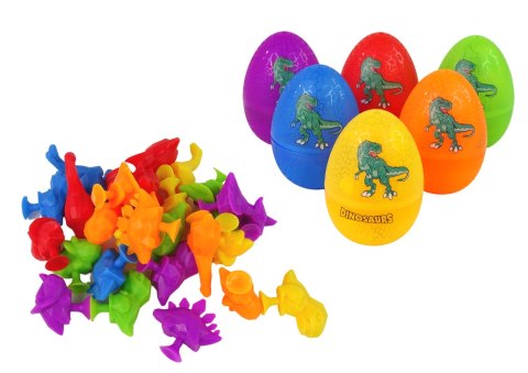 Jajka Dinozaurów Figurki Gumowe Przyssawki LEAN Toys Jajka Dinozaurów Figurki Gumowe Przyssawki LEAN Toys