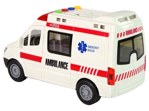 Karetka Pogotowia Światła Dźwięki Napęd Frykcyjny LEAN Toys Karetka Pogotowia Światła Dźwięki Napęd Frykcyjny LEAN Toys