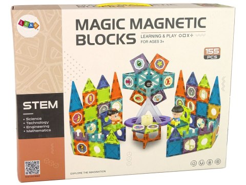 Klocki Magnetyczne Budowle 3D Diabelski Młyn 155 Elementów LEAN Toys Klocki Magnetyczne Budowle 3D Diabelski Młyn 155 Elementów LEAN Toys