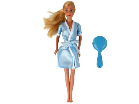 Lalka Dla Dzieci Długie Blond Włosy Szlafrok Niebieski Wanna Łazienka LEAN Toys Lalka Dla Dzieci Długie Blond Włosy Szlafrok Niebieski Wanna Łazienka LEAN Toys