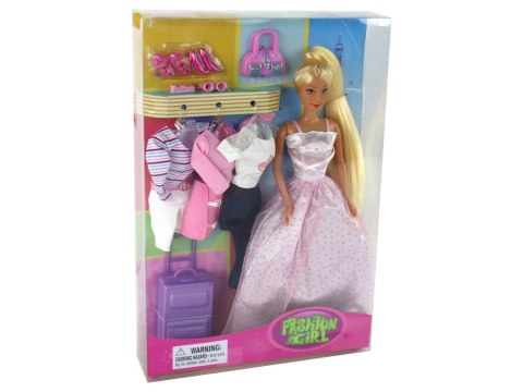 Lalka Dla Dzieci Długie Włosy Walizka Ubrania LEAN Toys Lalka Dla Dzieci Długie Włosy Walizka Ubrania LEAN Toys