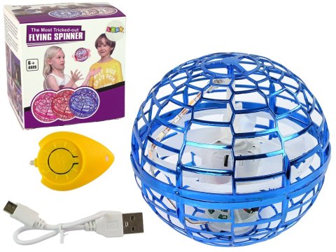 Latająca Wirująca Kula Niebieska Flynova Sterowana Ręką LED 10 cm LEAN Toys Latająca Wirująca Kula Niebieska Flynova Sterowana Ręką LED 10 cm LEAN Toys
