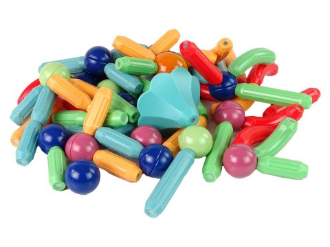 Magnetyczne Klocki Konstrukcyjne Plastikowe 78 Elementów LEAN Toys Magnetyczne Klocki Konstrukcyjne Plastikowe 78 Elementów LEAN Toys