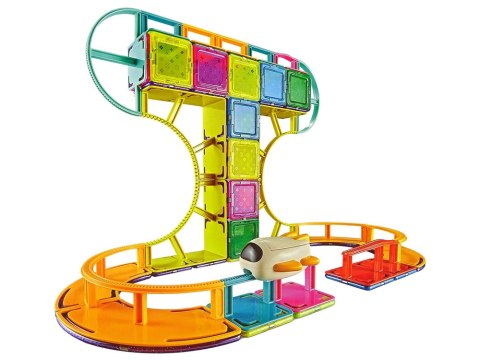 Magnetyczne Klocki Konstrukcyjne Podniebny Tor 62 Elementów LEAN Toys Magnetyczne Klocki Konstrukcyjne Podniebny Tor 62 Elementów LEAN Toys