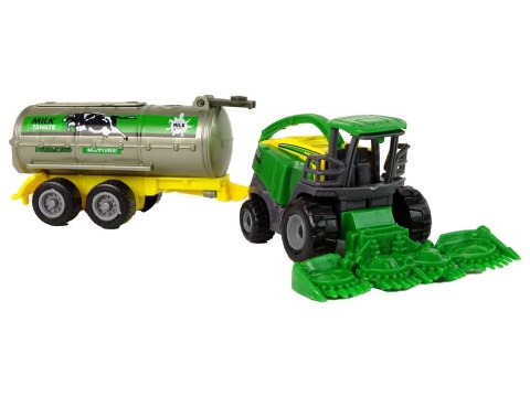 Plastikowy Pojazd Rolniczy Zielony Żółty LEAN Toys Plastikowy Pojazd Rolniczy Zielony Żółty LEAN Toys