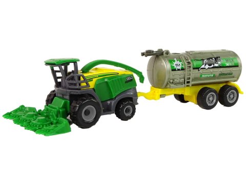 Plastikowy Pojazd Rolniczy Zielony Żółty LEAN Toys Plastikowy Pojazd Rolniczy Zielony Żółty LEAN Toys