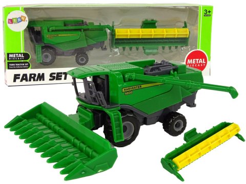 Pojazd Rolniczy Kombajn Z Przystawką Zielony Żółty LEAN Toys Pojazd Rolniczy Kombajn Z Przystawką Zielony Żółty LEAN Toys