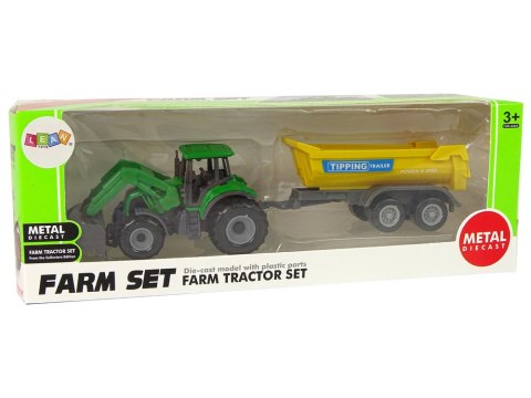 Pojazd Rolniczy Traktor Przyczepka D Zielony LEAN Toys Pojazd Rolniczy Traktor Przyczepka D Zielony LEAN Toys
