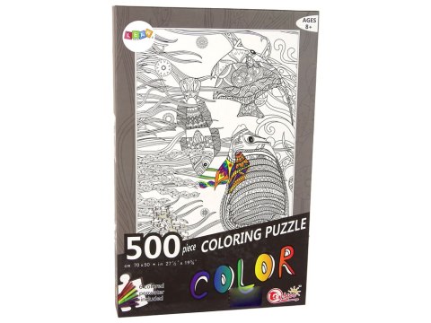 Puzzle Do Kolorowania 500 Elementów Ryby Ocean LEAN Toys Puzzle Do Kolorowania 500 Elementów Ryby Ocean LEAN Toys