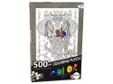 Puzzle Do Kolorowania 500 Elementów Słoń LEAN Toys