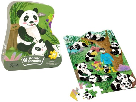 Puzzle Panda Las Bambusowy 48 Elementów LEAN Toys Puzzle Panda Las Bambusowy 48 Elementów LEAN Toys