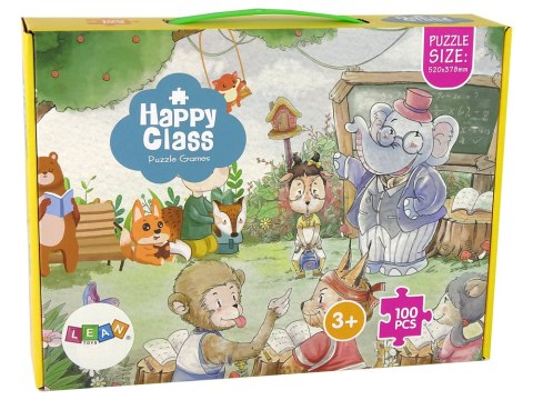 Puzzle Szkoła Dla Zwierząt 100 Elementów LEAN Toys Puzzle Szkoła Dla Zwierząt 100 Elementów LEAN Toys