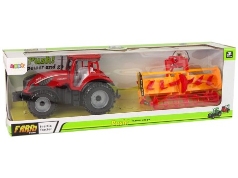 Traktor z Kultywatorem Napęd Frykcyjny Czerwony LEAN Toys Traktor z Kultywatorem Napęd Frykcyjny Czerwony LEAN Toys