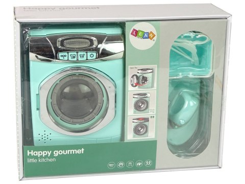 Zestaw AGD Pralka Żelazko Wieszaki Deska Do Prasowania Miętowy LEAN Toys Zestaw AGD Pralka Żelazko Wieszaki Deska Do Prasowania Miętowy LEAN Toys