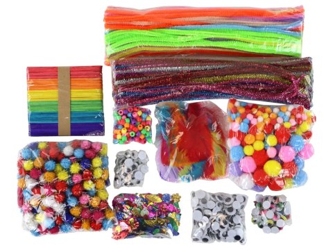 Zestaw Artystyczny Kreatywny Plastyczny W Torebce DIY +1200 El LEAN Toys Zestaw Artystyczny Kreatywny Plastyczny W Torebce DIY +1200 El LEAN Toys