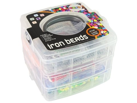Zestaw Kolorowych Koralików Do Prasowania DIY 6000 Sztuk LEAN Toys Zestaw Kolorowych Koralików Do Prasowania DIY 6000 Sztuk LEAN Toys