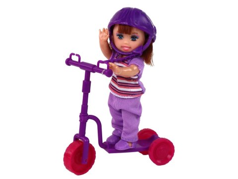 Zestaw Lalek Lucy Różowy Hulajnoga Deskorolka Kaski LEAN Toys Zestaw Lalek Lucy Różowy Hulajnoga Deskorolka Kaski LEAN Toys