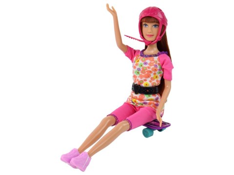 Zestaw Lalek Lucy Różowy Hulajnoga Deskorolka Kaski LEAN Toys Zestaw Lalek Lucy Różowy Hulajnoga Deskorolka Kaski LEAN Toys