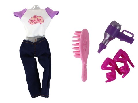 Zestaw Lalka Lucy W Ciąży Niemowlę Wózek Długie Brązowe Włosy LEAN Toys Zestaw Lalka Lucy W Ciąży Niemowlę Wózek Długie Brązowe Włosy LEAN Toys