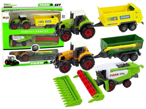 Zestaw Maszyn Rolniczych Traktory z Przyczepami i Kombajn LEAN Toys Zestaw Maszyn Rolniczych Traktory z Przyczepami i Kombajn LEAN Toys