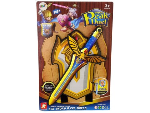Zestaw Wojownika Miecz Tarcza z Pianki EVA. LEAN Toys Zestaw Wojownika Miecz Tarcza z Pianki EVA. LEAN Toys