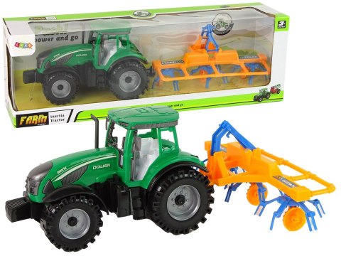 Zielony Ciągnik, Zgrabiarka Napęd Frykcyjny LEAN Toys Zielony Ciągnik, Zgrabiarka Napęd Frykcyjny LEAN Toys
