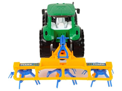 Zielony Ciągnik, Zgrabiarka Napęd Frykcyjny LEAN Toys Zielony Ciągnik, Zgrabiarka Napęd Frykcyjny LEAN Toys