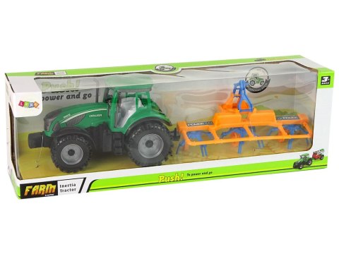 Zielony Ciągnik, Zgrabiarka Napęd Frykcyjny LEAN Toys Zielony Ciągnik, Zgrabiarka Napęd Frykcyjny LEAN Toys
