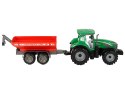 Zielony Traktor z Czerwoną Przyczepką Napęd Frykcyjny LEAN Toys