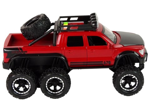 Autko Terenowe Napęd Frykcyjny Duże Koła 1:16 Czerwone LEAN Toys Autko Terenowe Napęd Frykcyjny Duże Koła 1:16 Czerwone LEAN Toys