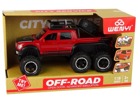 Autko Terenowe Napęd Frykcyjny Duże Koła 1:16 Czerwone LEAN Toys Autko Terenowe Napęd Frykcyjny Duże Koła 1:16 Czerwone LEAN Toys